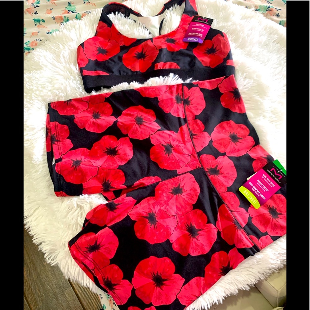 NWT WorkOut Short Set